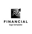financial logo design template good progress vector image