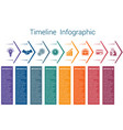 timeline infographic 8 color arrows vector image