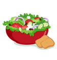 Fresh greek vegetable salad Royalty Free Vector Image