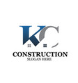 k c construction logo designs simple vector image vector image