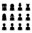 silhouettes of children girls and boys vector image