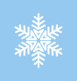 snowflake white on blue isolated vector image