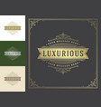 vintage logo template golden elegant vector image