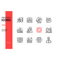 activities for kids - line design style icons set vector image