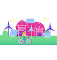 green energy for smart farm flat vector image