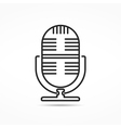 microphone line icon vector image