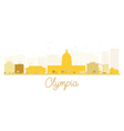 olympia city skyline golden silhouette vector image