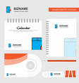 phone locked logo calendar template cd cover vector image