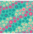 seamless pattern with cute flowers vector image