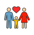 family color icon vector image vector image