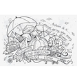 cartoon doodles at autumn vector image vector image