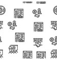 ico initial coin offer seamless pattern vector image vector image