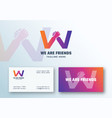 leadership abstract logo and business card vector image vector image