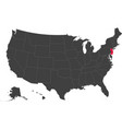 map of usa - new jersey vector image