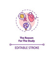 reason for study concept icon vector image vector image