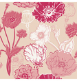 seamless poppy background vector image vector image