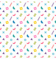 abstract colorful seamless pattern trendy memphis vector image vector image