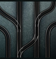 empty railway tracks vector image