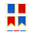 flag with fringe hang at rod vector image vector image