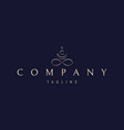 golden logo on which an abstract image vector image vector image