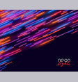 neon speed line streak motion background design vector image