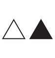 equilateral triangle icon line vector image vector image