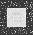 luxury stylish background with silver confetti vector image