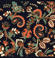 seamless paisley background floral pattern vector image