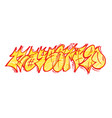 set graffiti numbers vector image
