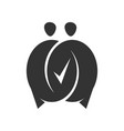 deal people logo template icon brand vector image