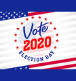 vote 2020 presidential election usa emblem banner vector image