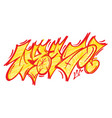 graffiti lettering alphabet vector image vector image