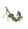 isometric special forces soldier police swat team vector image vector image