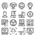 medical research devices ct scan mri and x-ray vector image