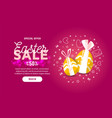 easter sale banner with place for text vector image