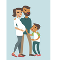 happy young family vector image vector image