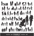 people silhouettes isolated on white vector image