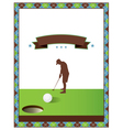 blank golf flyer vector image vector image