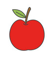 cartoon simple red apple isolated vector image