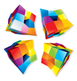 colored cube logos vector image