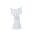 origami cat vector image vector image
