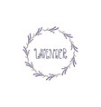 wreath lavender template design vector image vector image