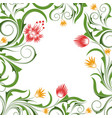 background with flowers and branches vector image vector image