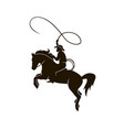 cowboy silhouette icon vector image