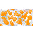 orange juice drops 3d realistic set vector image vector image