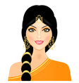 eastern woman in orange vector image vector image