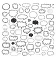 hand drawn set of speech bubbles vector image vector image
