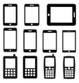 set of mobile phones and tablets eps 10 vector image vector image