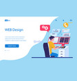 web design landing page developer programming vector image