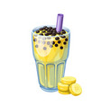 banana bubble tea vector image